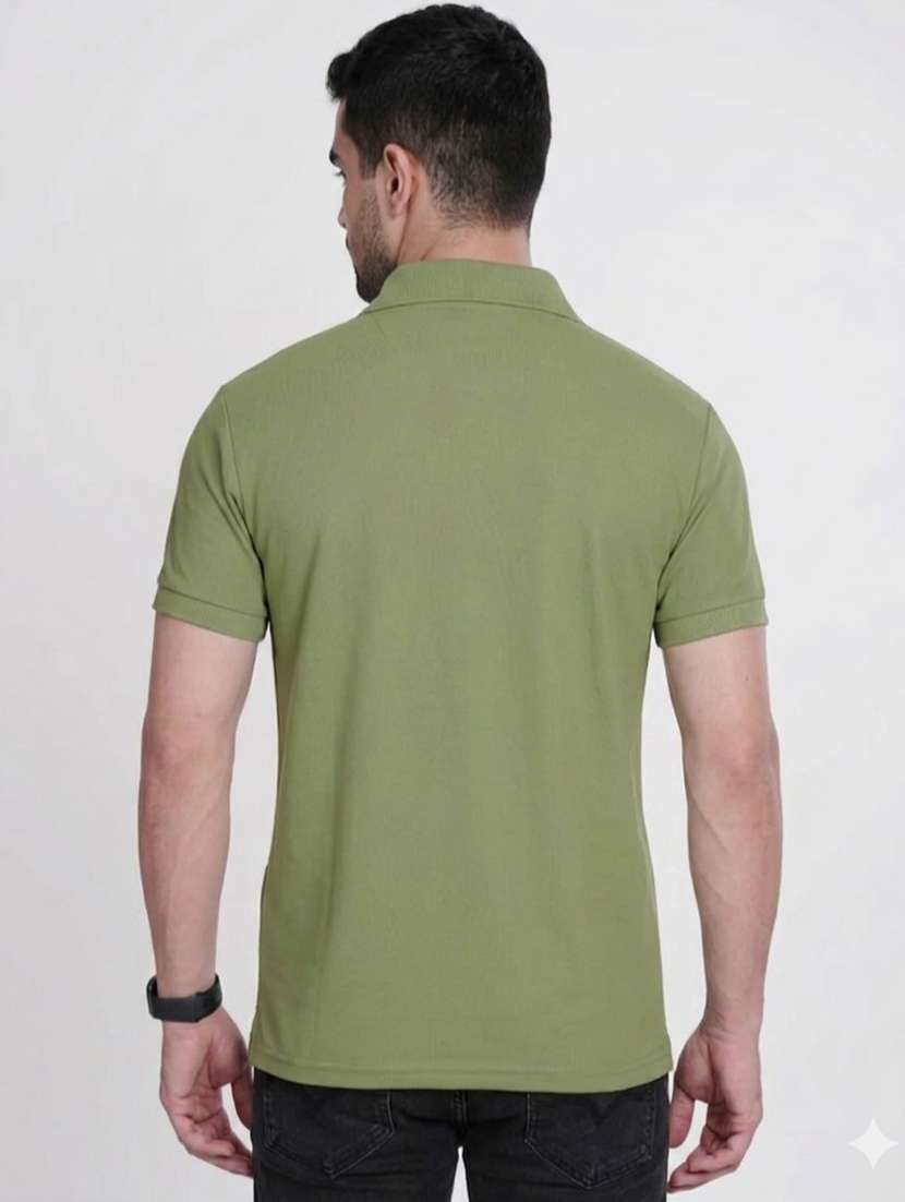 men solid short sleeve slim fit polo t-shirt - 22540947 -  Standard Image - 3