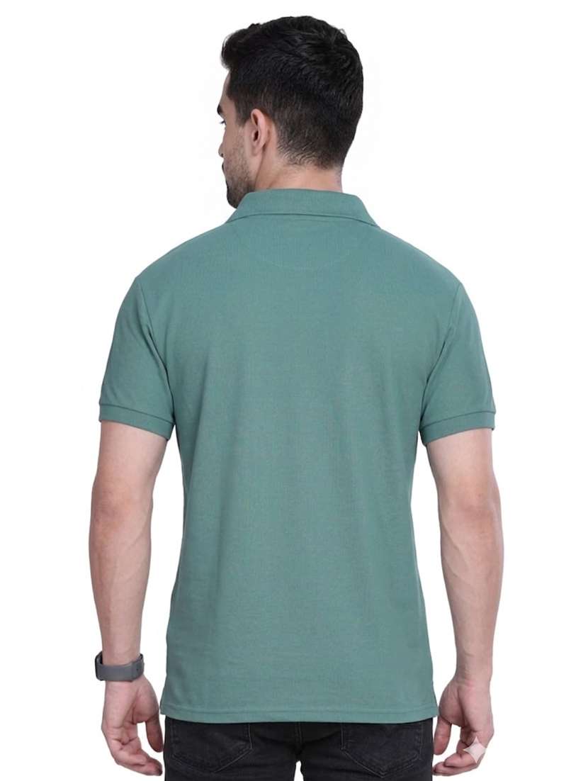 men solid short sleeve slim fit polo t-shirt - 22540953 -  Standard Image - 3