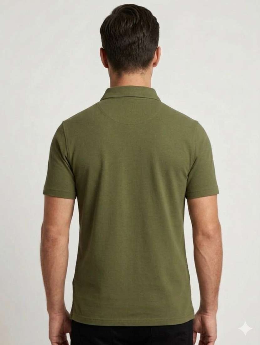men solid short sleeve slim fit polo t-shirt - 22540957 -  Standard Image - 3