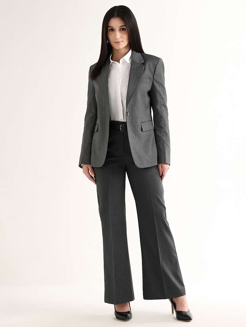 Women Solid Mid Rise Bootcut Trouser - 22540967 -  Standard Image - 5