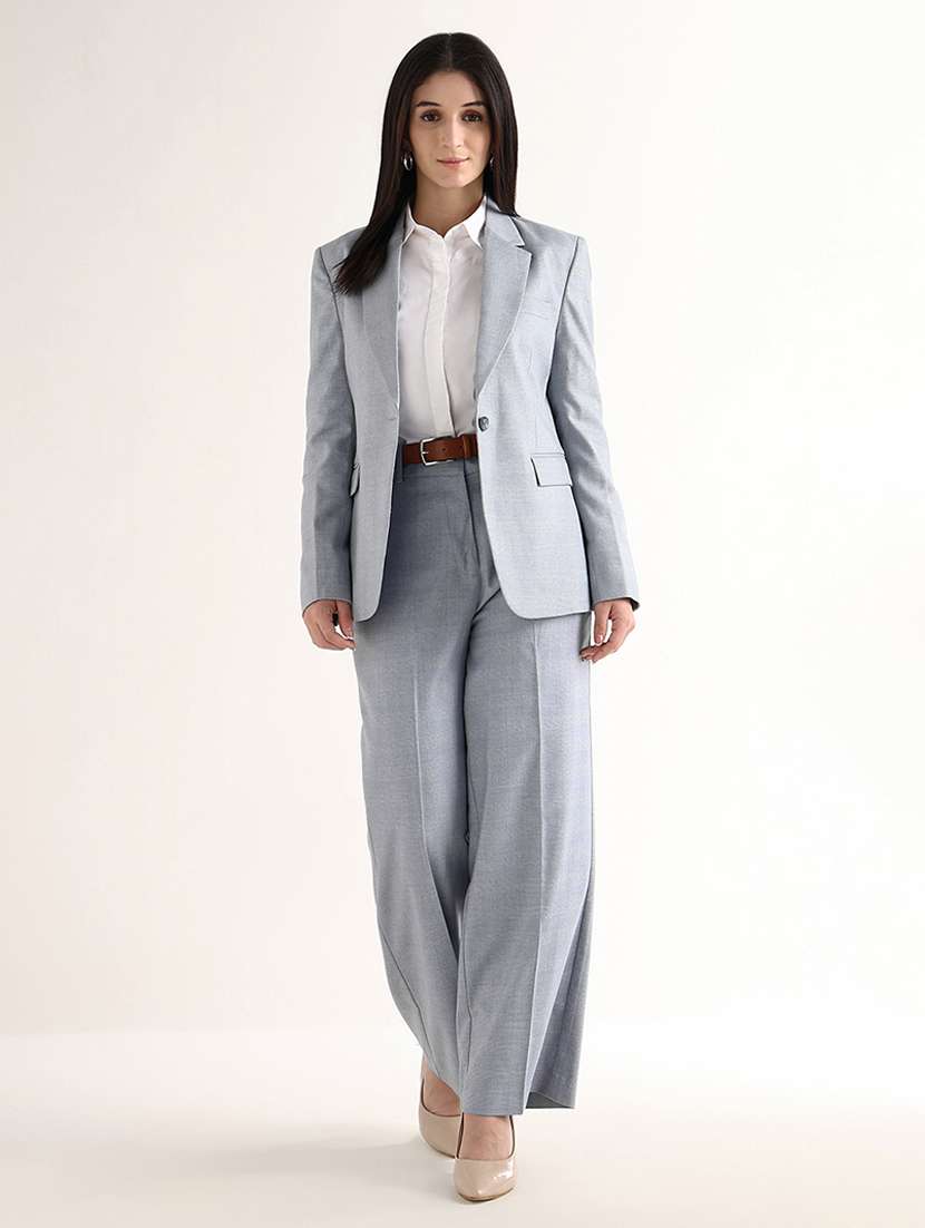 women self design mid rise wide leg trouser - 22540970 -  Standard Image - 5