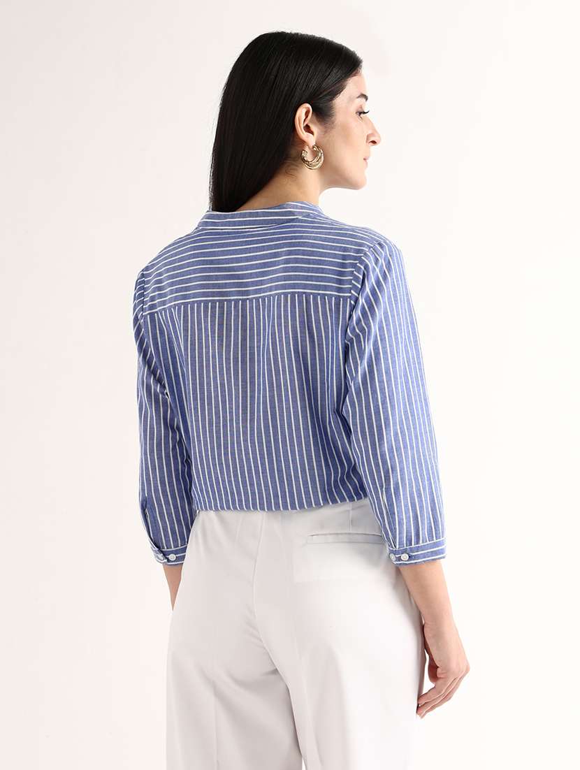 Women Printed Mandarin Neck Regular Shirt - 22540988 -  Standard Image - 3