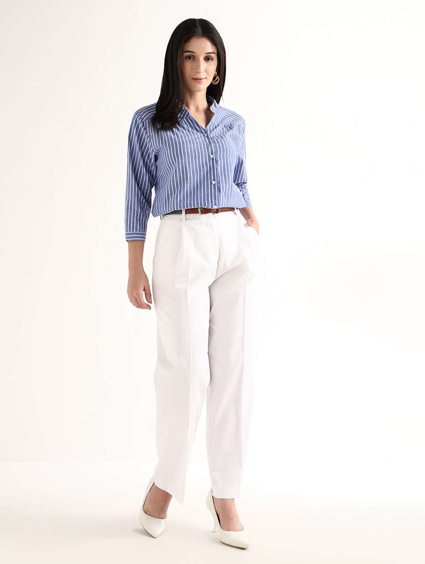Women Printed Mandarin Neck Regular Shirt - 22540988 -  Standard Image - 5