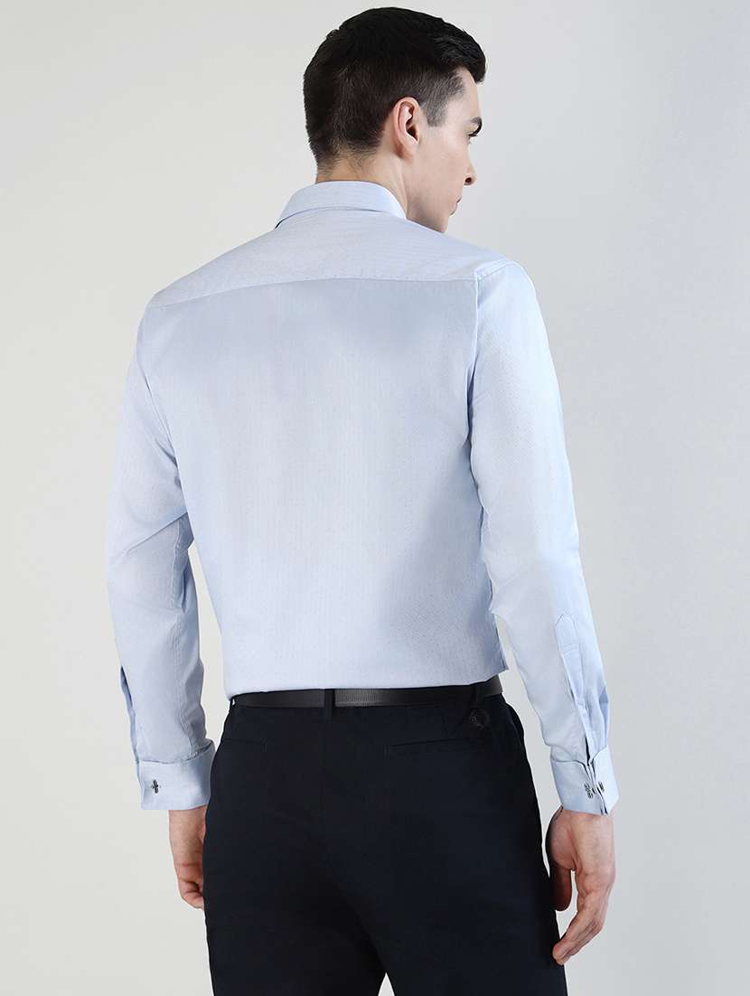 Men Self Design Long Sleeve Slim Fit Formal Shirt - 22540999 -  Standard Image - 3