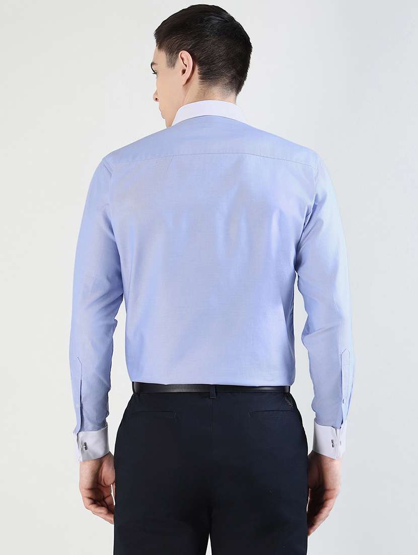 Men Self Design Long Sleeve Slim Fit Formal Shirt - 22541000 -  Standard Image - 3