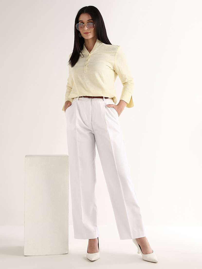 women self design mandarin neck regular top - 22541008 -  Standard Image - 5