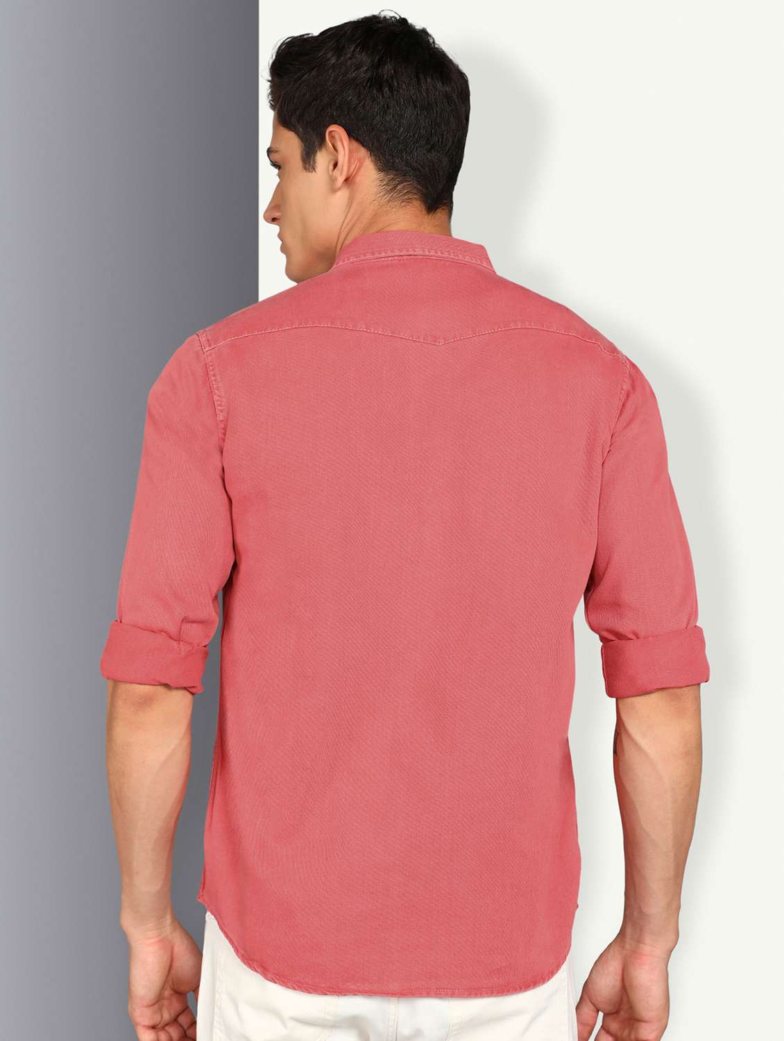 Men Solid Long Sleeve Regular Fit Casual Shirt - 22541383 -  Standard Image - 3