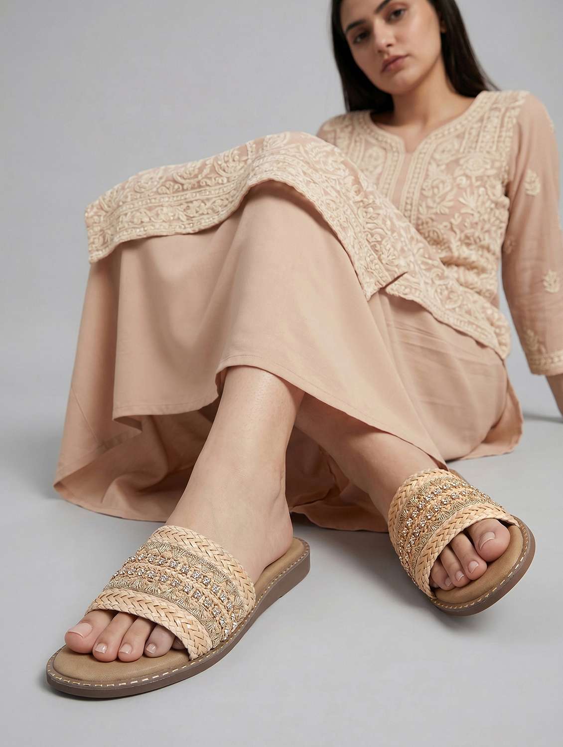 women textured slip on flats - 22541894 -  Standard Image - 5