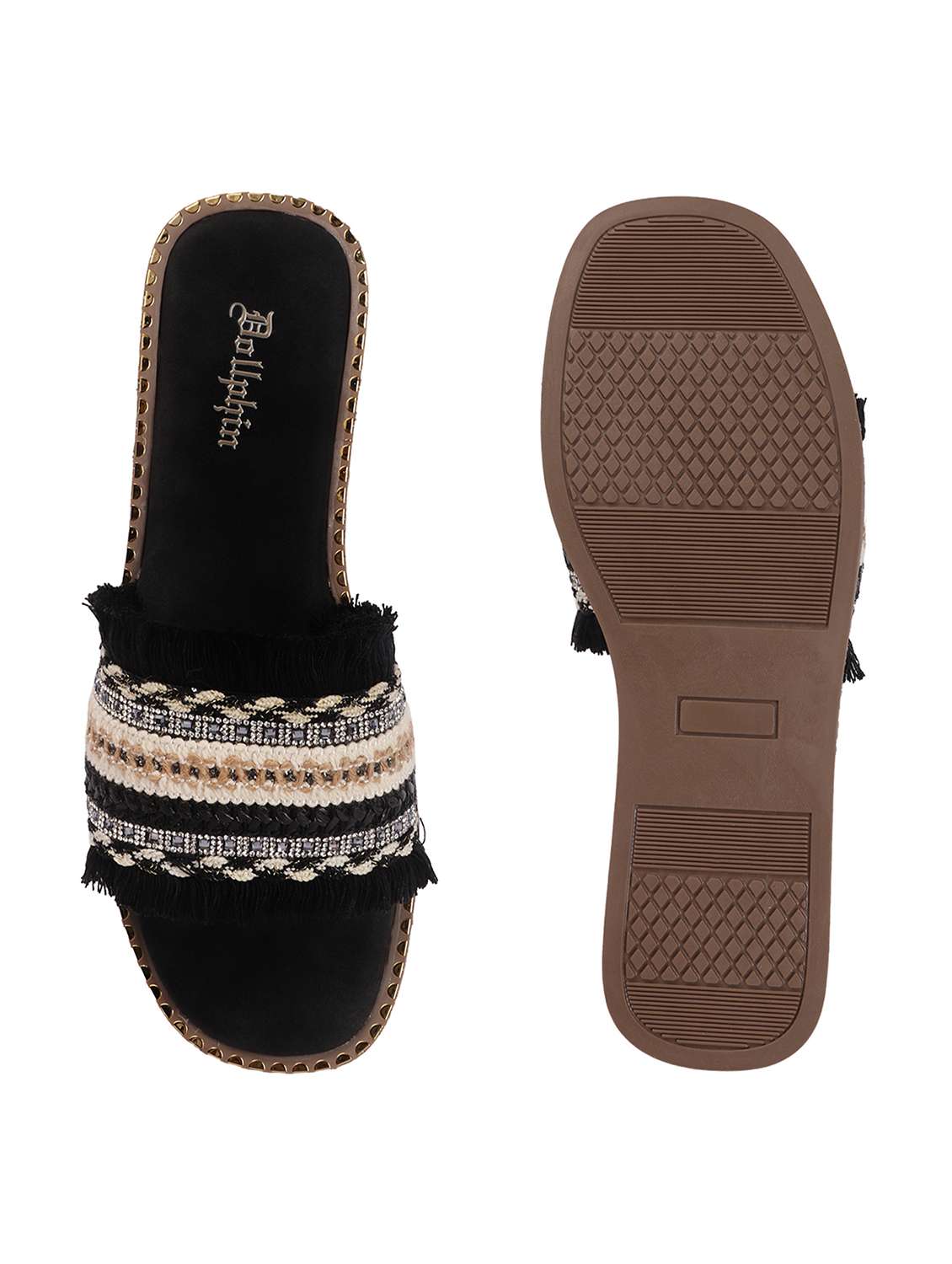 women embellished slip on flat - 22541898 -  Standard Image - 3