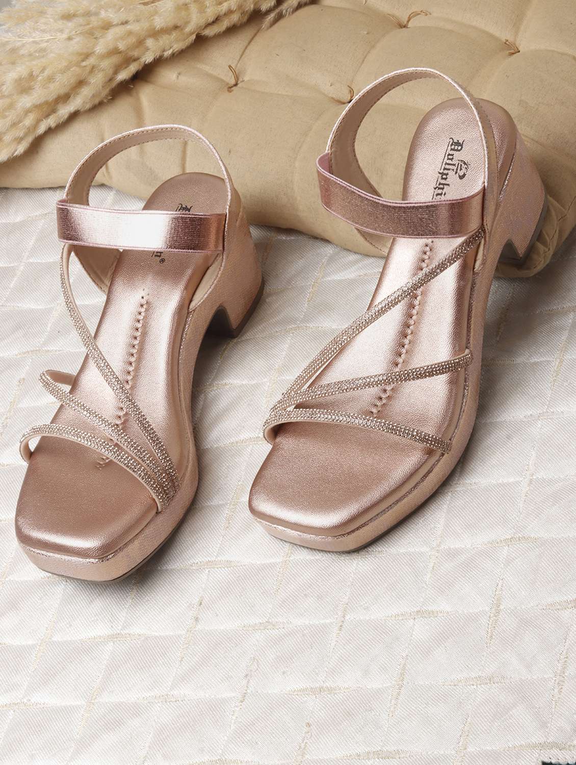 women embellished ankle strap sandal