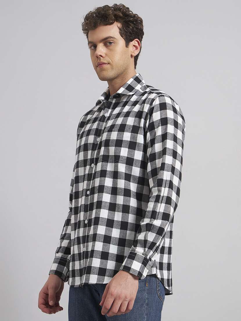 men checkered long sleeve regular fit casual shirt - 22541949 -  Standard Image - 3