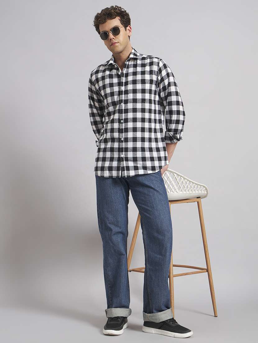 men checkered long sleeve regular fit casual shirt - 22541949 -  Standard Image - 5