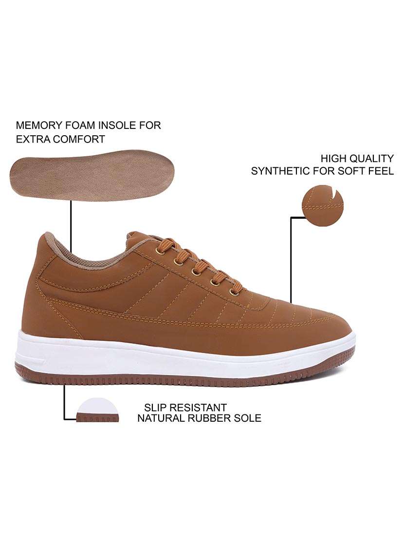 men solid lace up sneakers - 22542065 -  Standard Image - 3