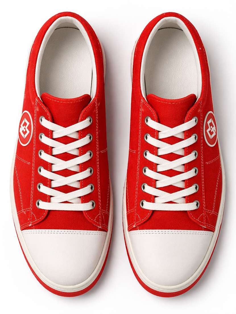 men solid lace up sneakers - 22542072 -  Standard Image - 3