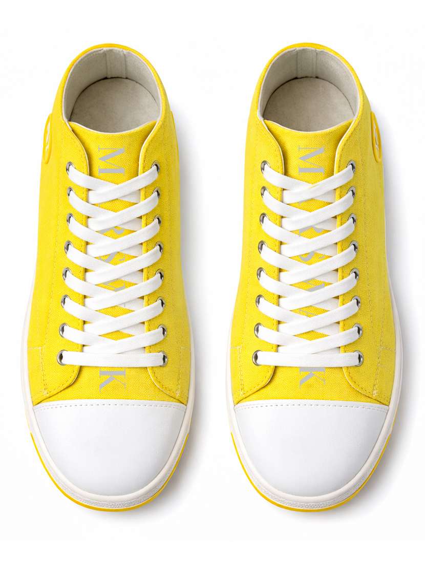 men solid lace up high ankle sneakers - 22542082 -  Standard Image - 3