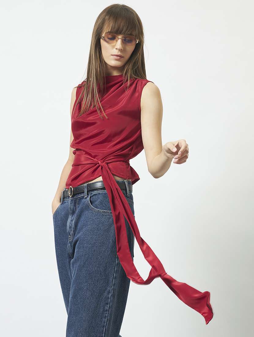 Women Solid Sleeveless Regular Top - 22542097 -  Standard Image - 3