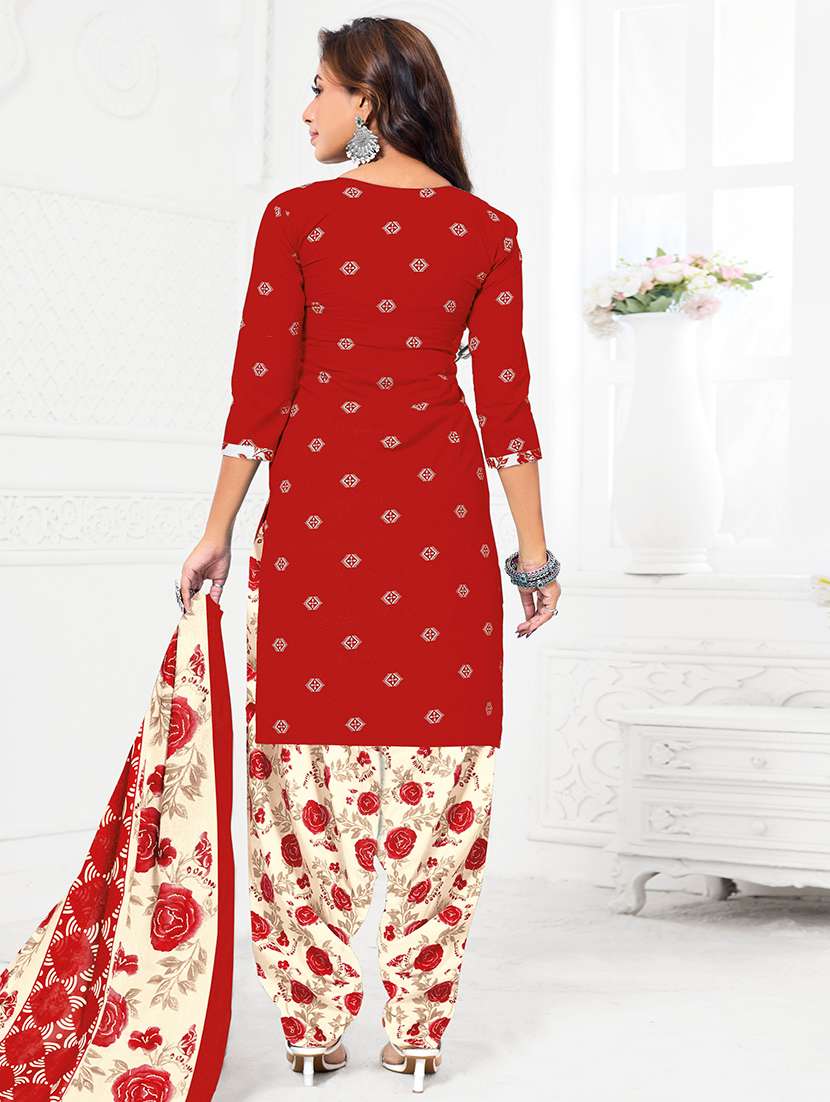 women printed three quarter sleeve kurta patiala with dupatta set - 22542108 -  Standard Image - 3
