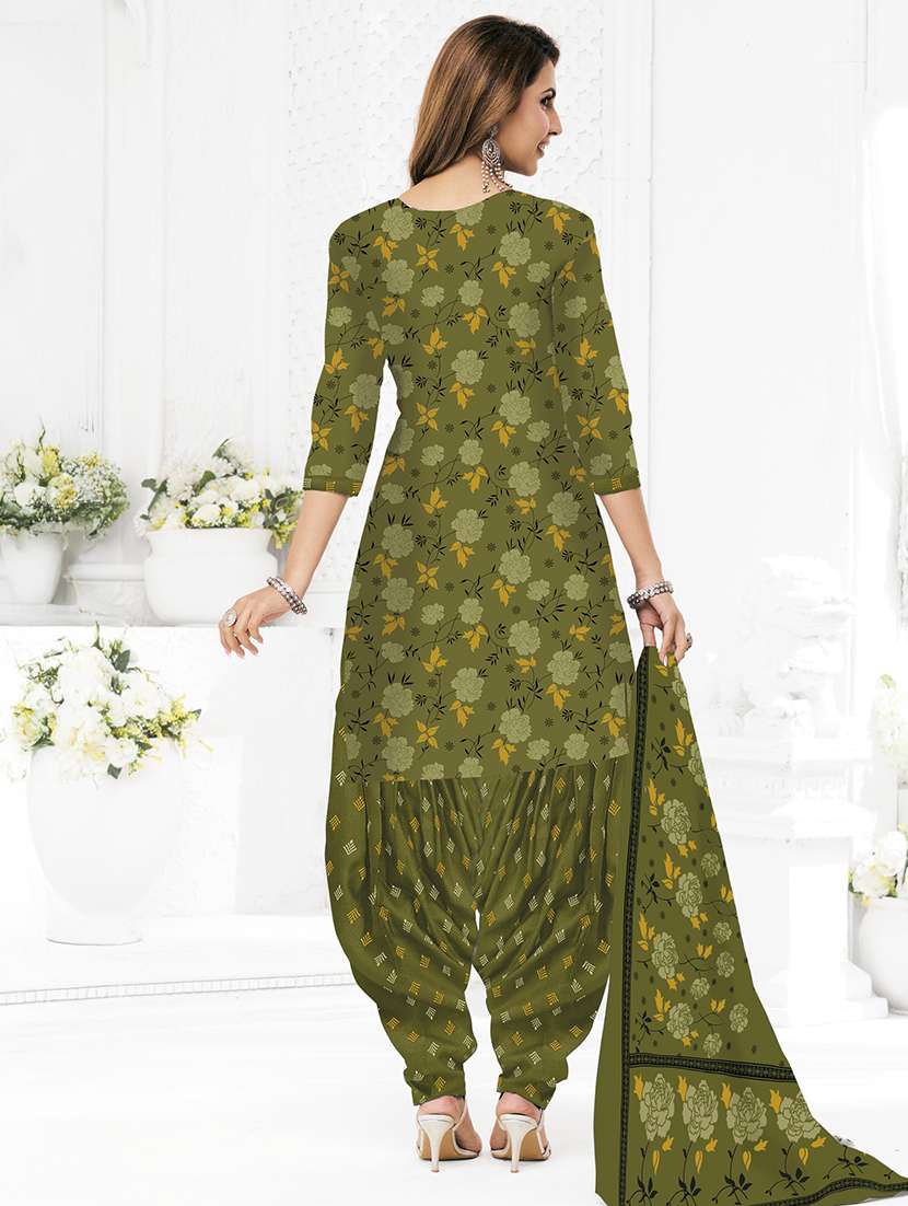 Women Printed Three Quarter Sleeve Kurta Patiala With Dupatta Set - 22542114 -  Standard Image - 3