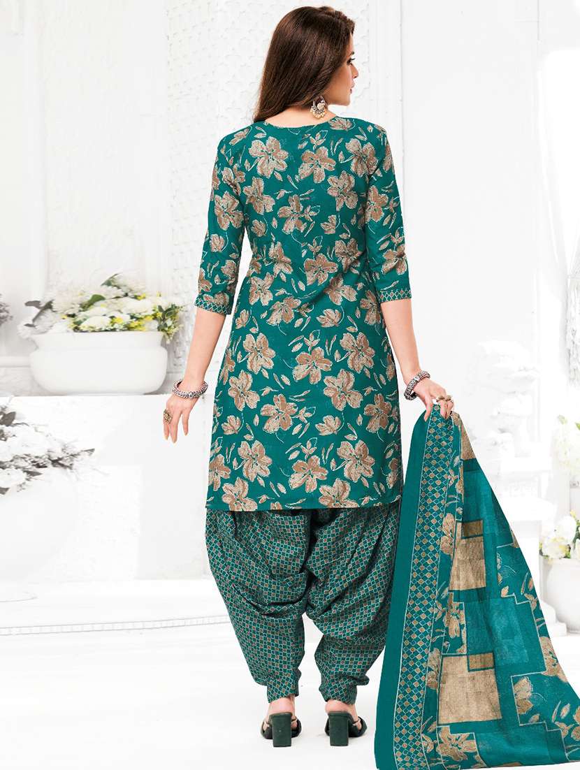 women printed three quarter sleeve kurta patiala with dupatta set - 22542126 -  Standard Image - 3