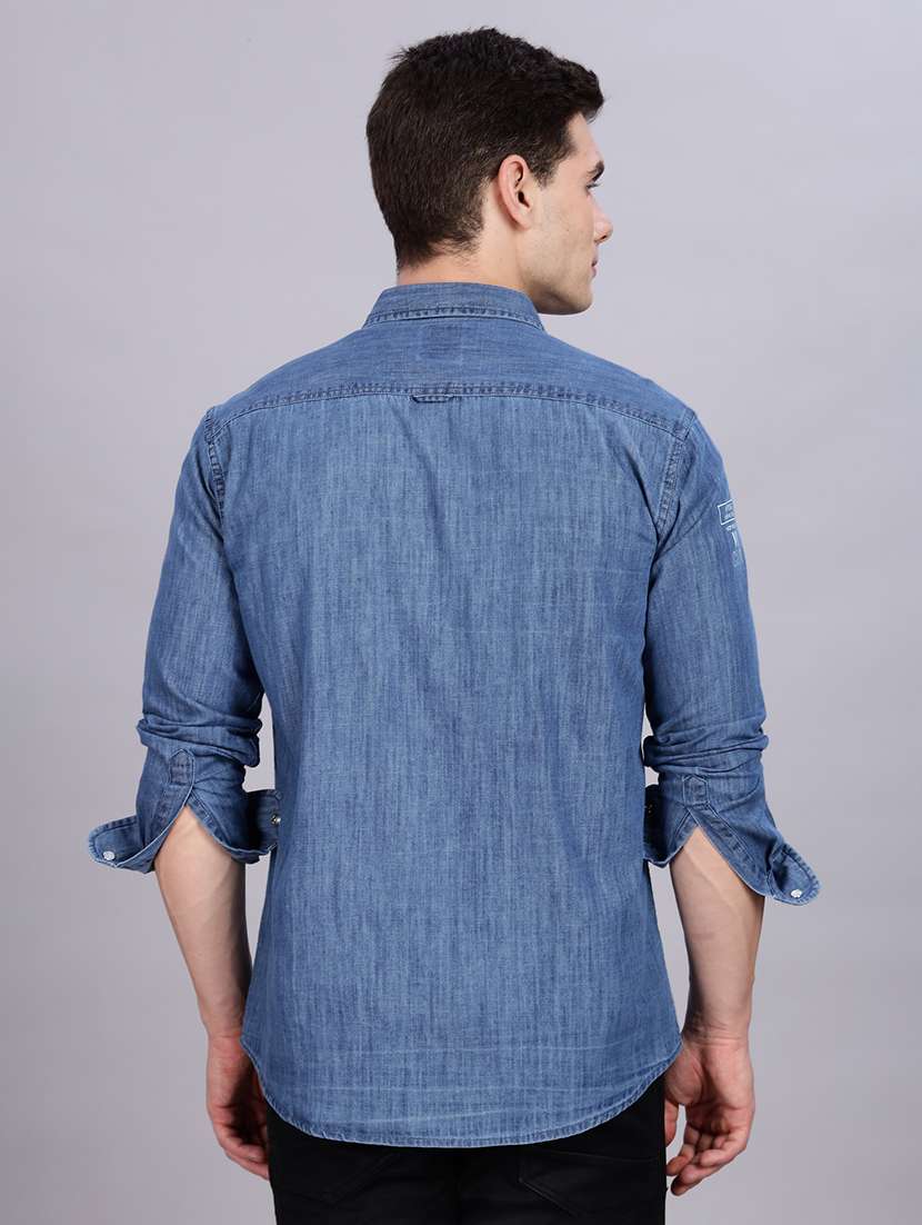 men solid collared regular fit shirt - 22542188 -  Standard Image - 3