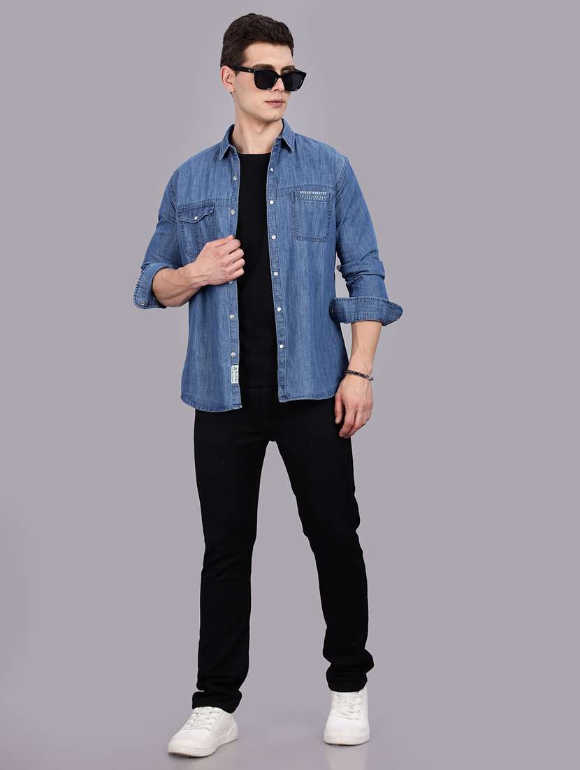 men solid collared regular fit shirt - 22542188 -  Standard Image - 5
