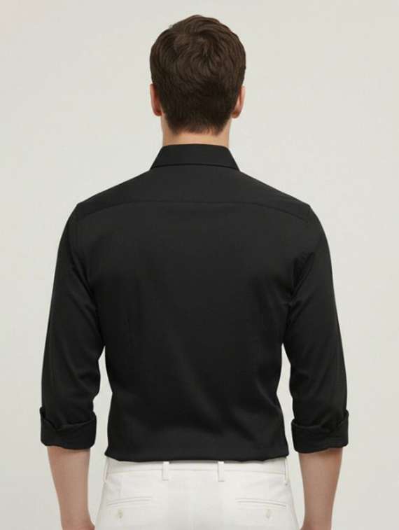 Men Solid Collared Slim Fit Casual Shirt - 22542524 -  Standard Image - 3