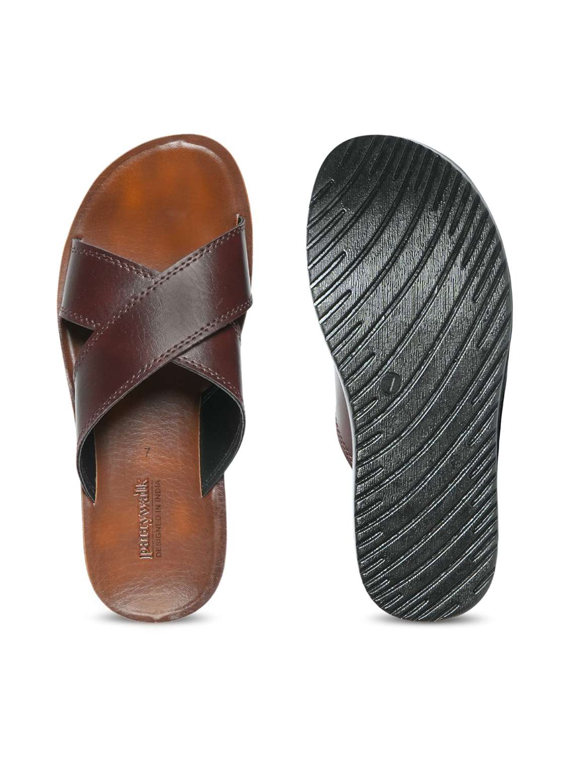 men solid slip on sandal - 22542702 -  Standard Image - 5
