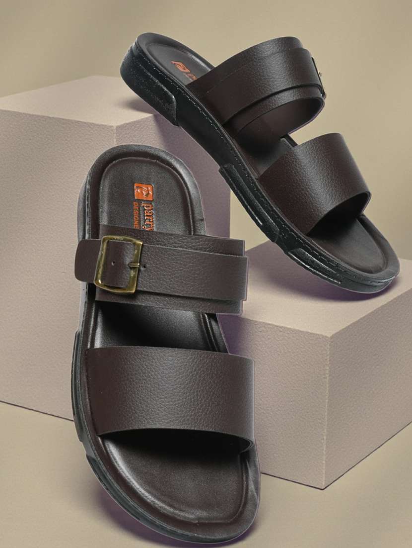 men solid slip on sandal