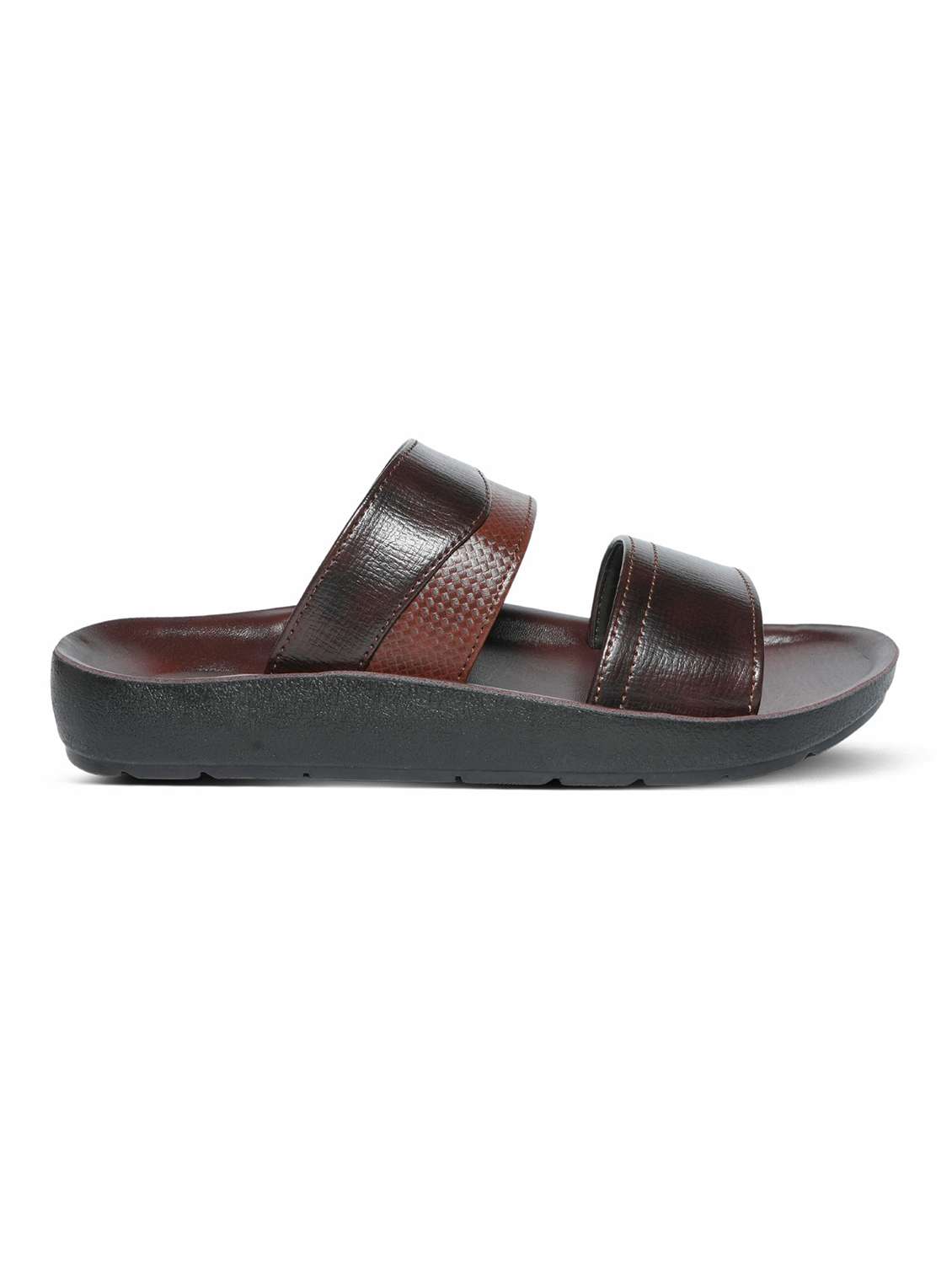 men brown slip on sandal - 22542716 -  Standard Image - 3