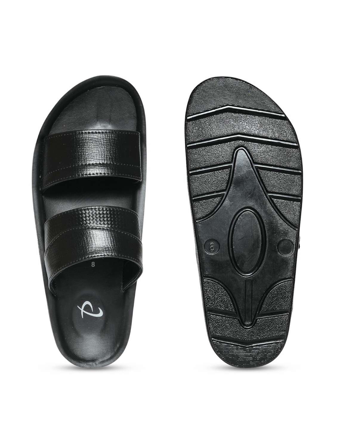 Men Black Slip On Sandal - 22542717 -  Standard Image - 5