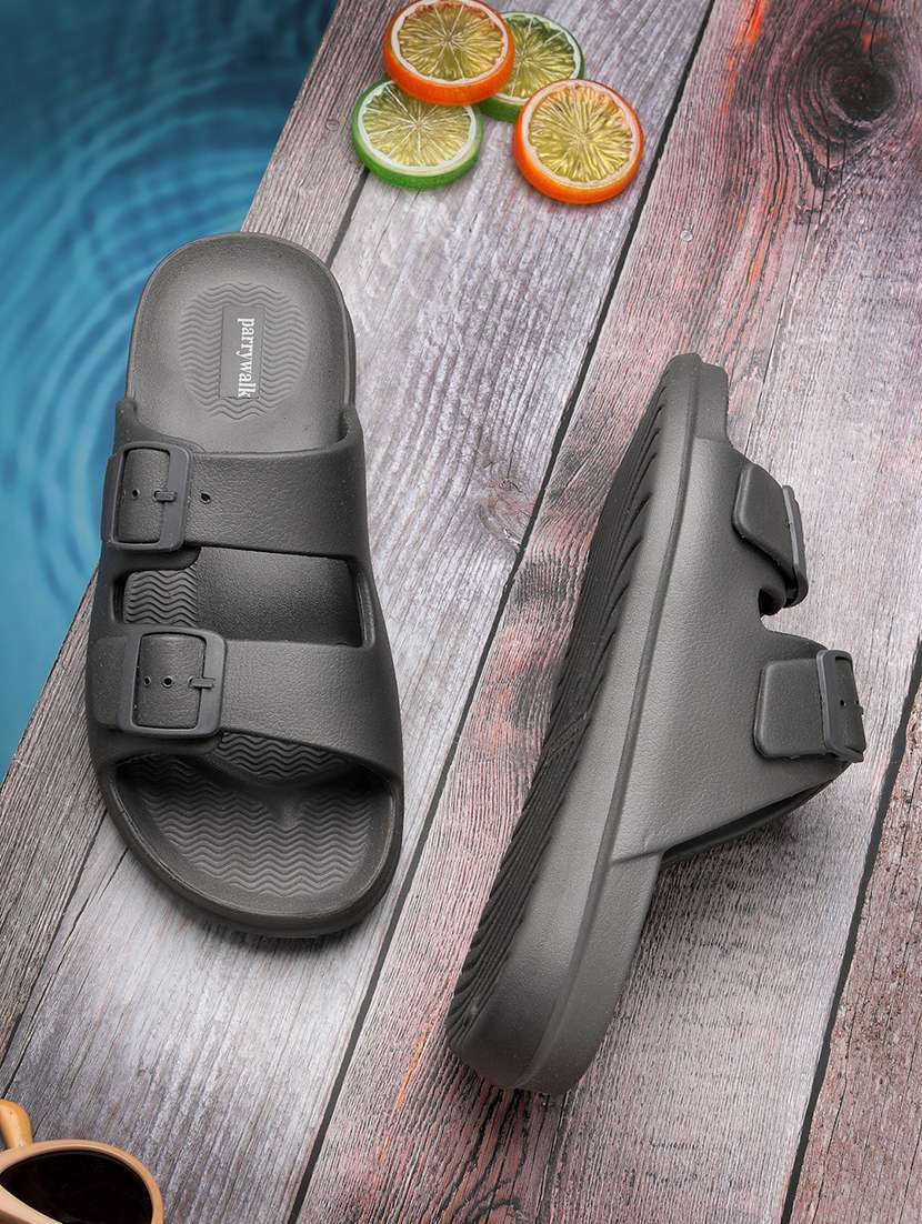 men grey slip on slider
