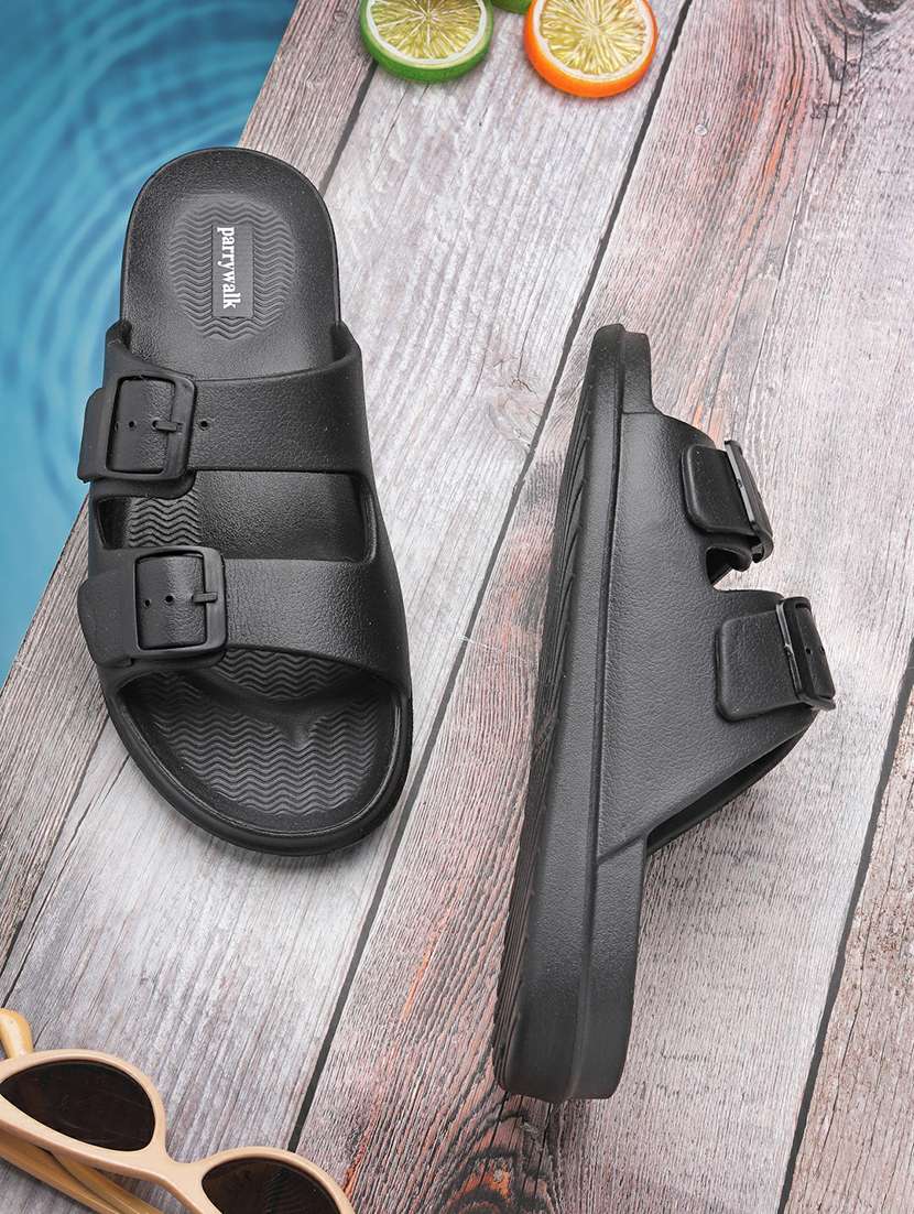 men black slip on slider