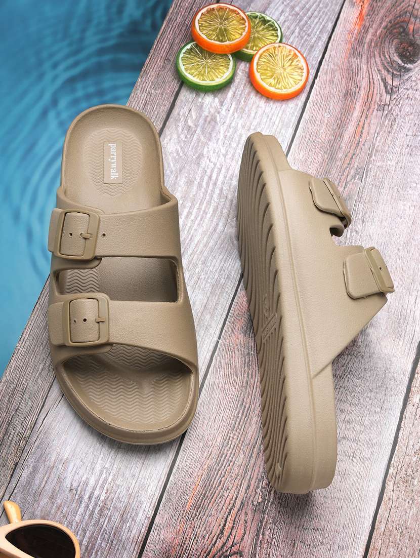 men beige slip on slider
