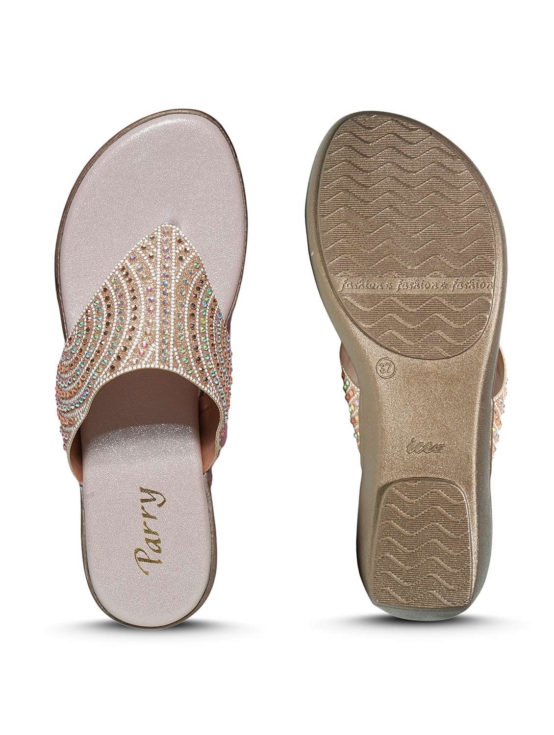 women embellished toe separator flat sandal - 22543068 -  Standard Image - 5