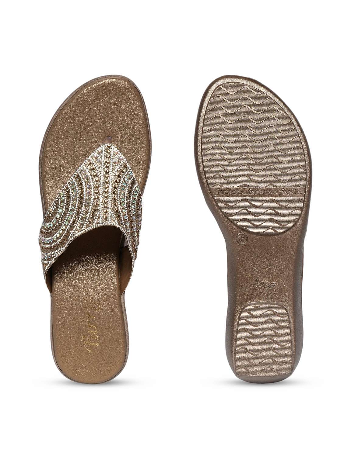 women embellished toe separator flat sandal - 22543069 -  Standard Image - 5