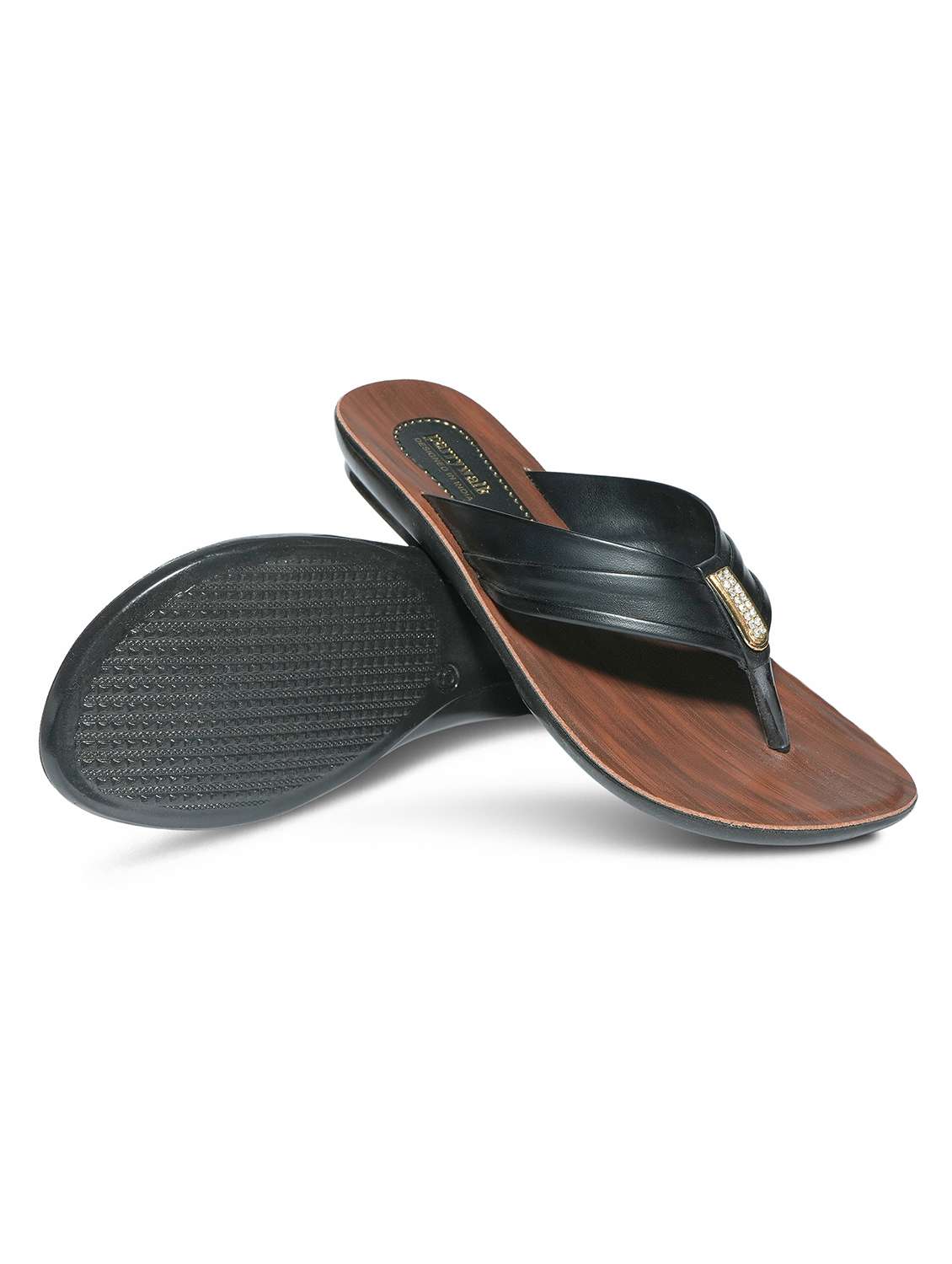 women embellished toe separator flat sandal - 22543091 -  Standard Image - 5