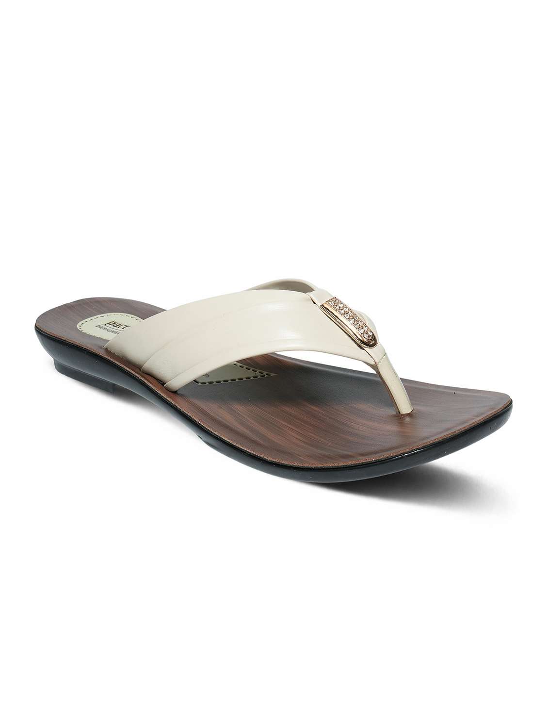 women embellished toe separator flat sandal