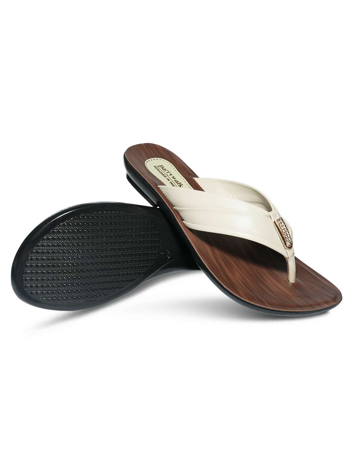 women embellished toe separator flat sandal - 22543093 -  Standard Image - 3