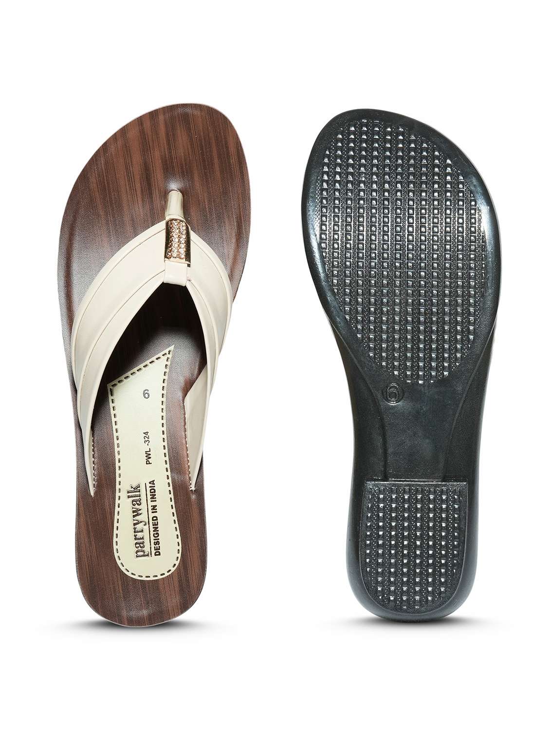 women embellished toe separator flat sandal - 22543093 -  Standard Image - 5