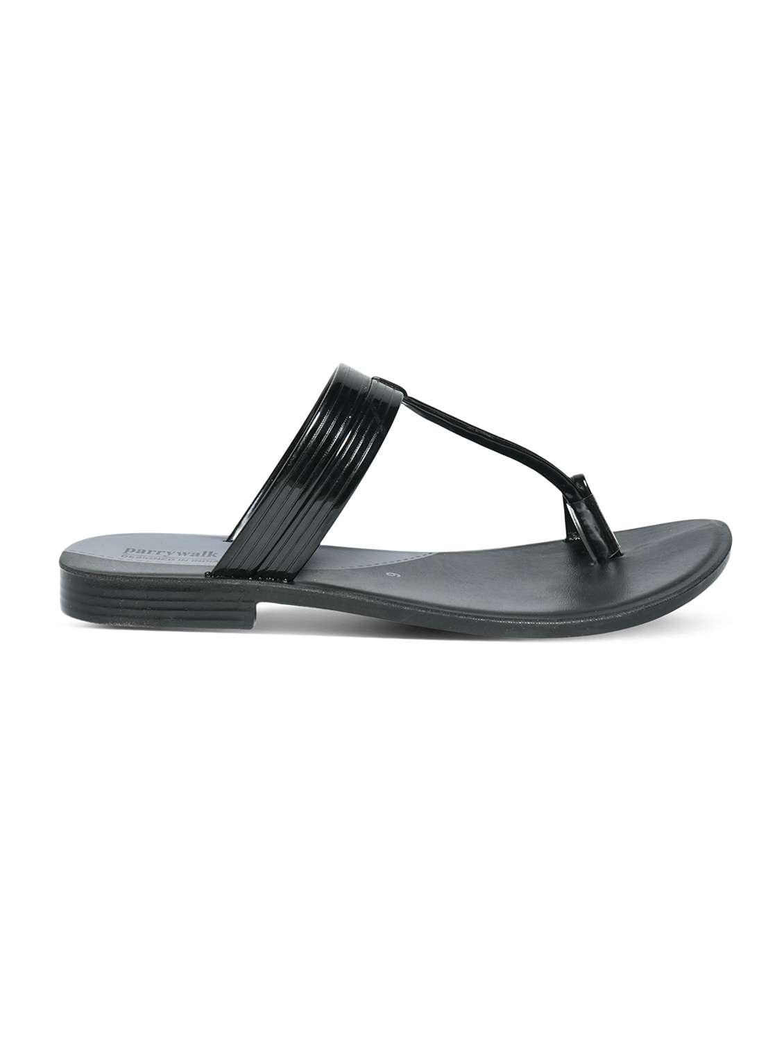 women black one toe sandal - 22543109 -  Standard Image - 3