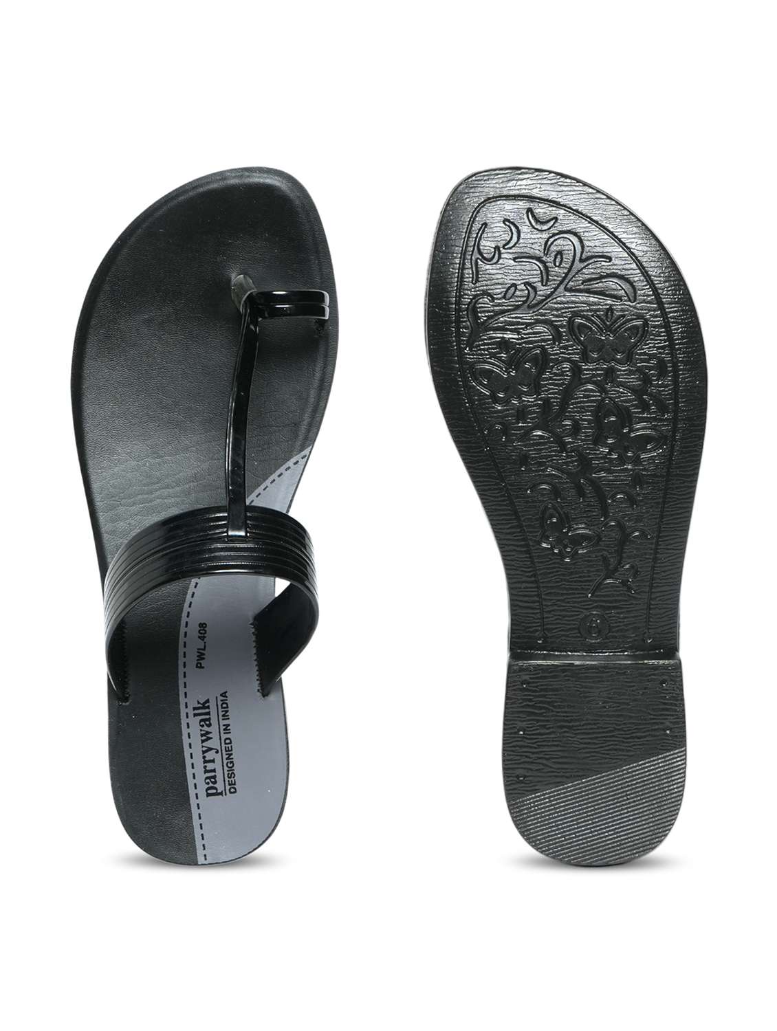 women black one toe sandal - 22543109 -  Standard Image - 5