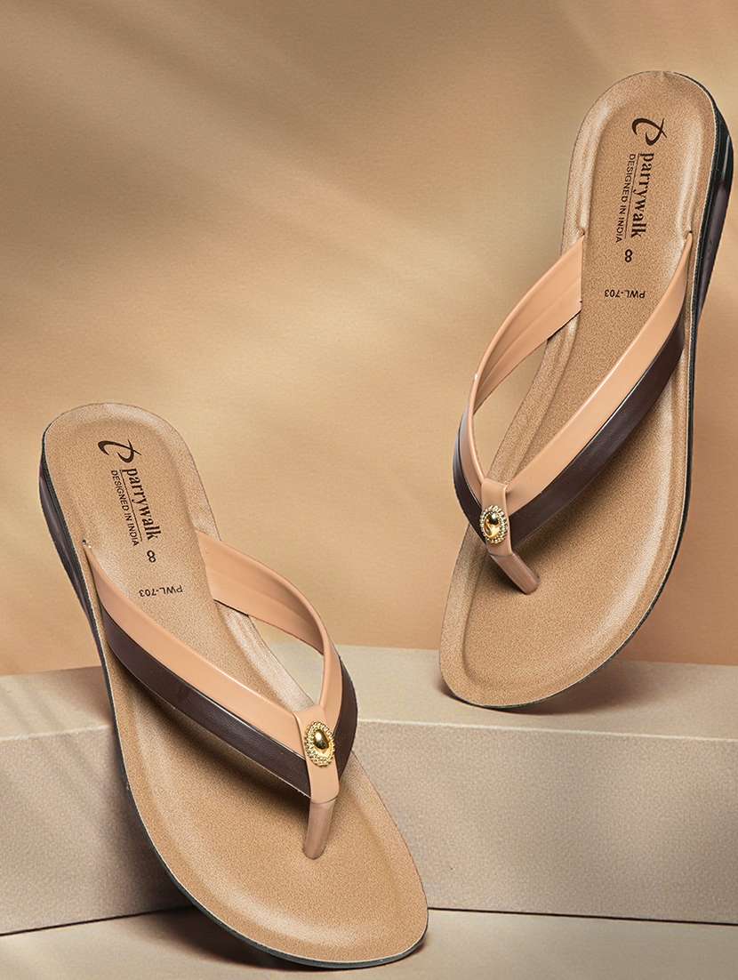 women color block toe separator flat sandal