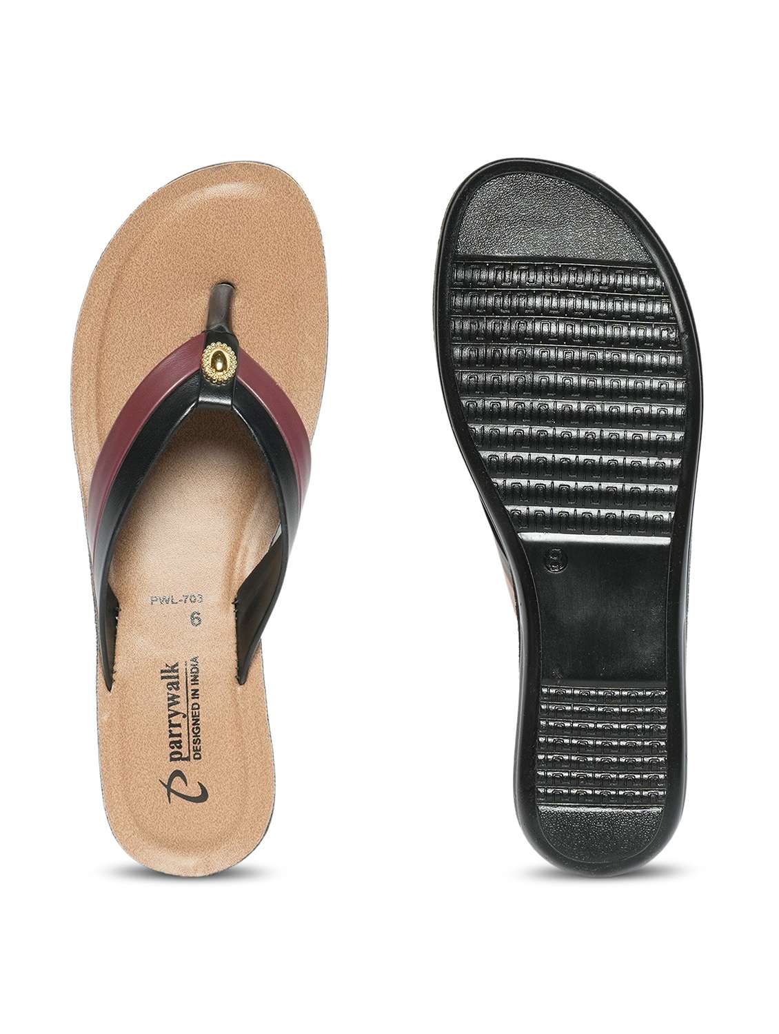 women color block toe separator flat sandal - 22543116 -  Standard Image - 5