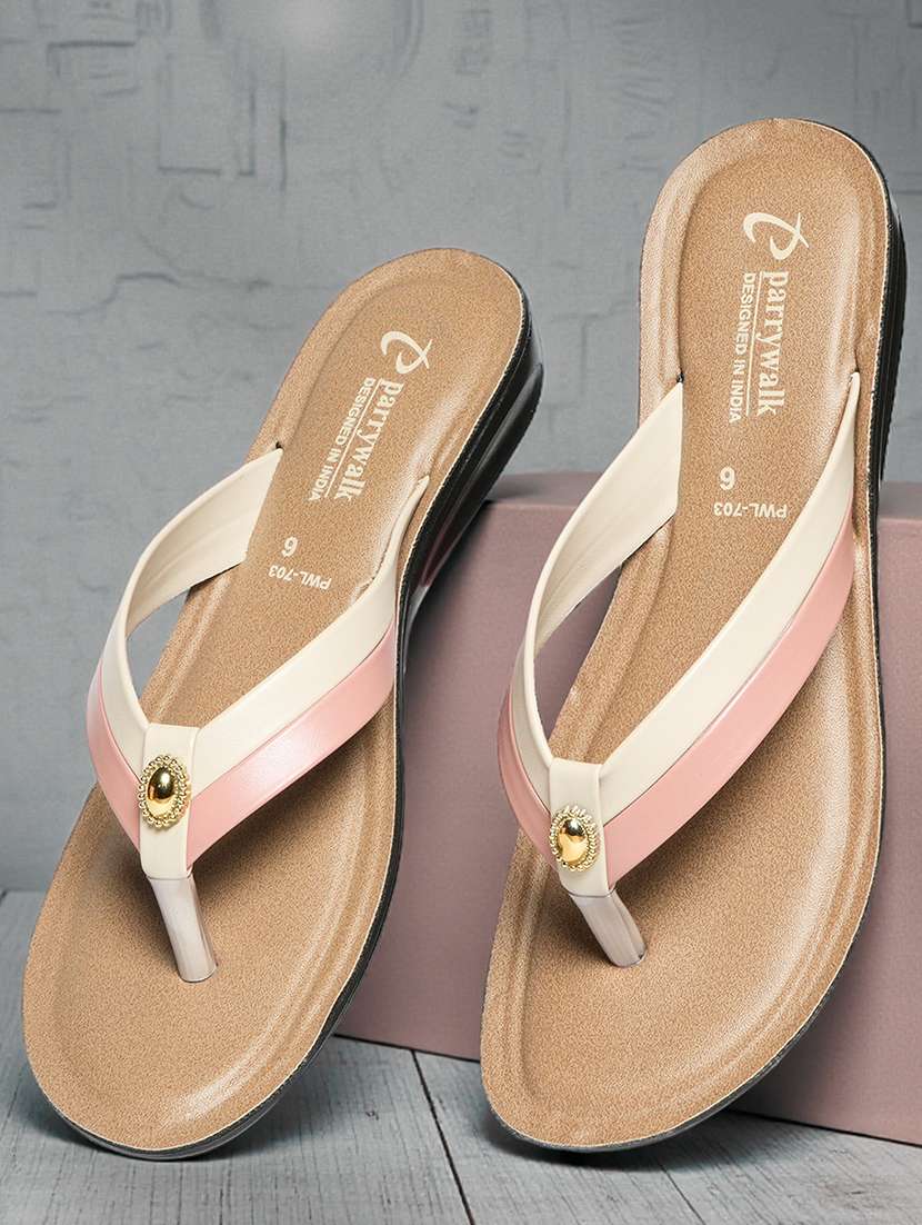 women color block toe separator flat sandal