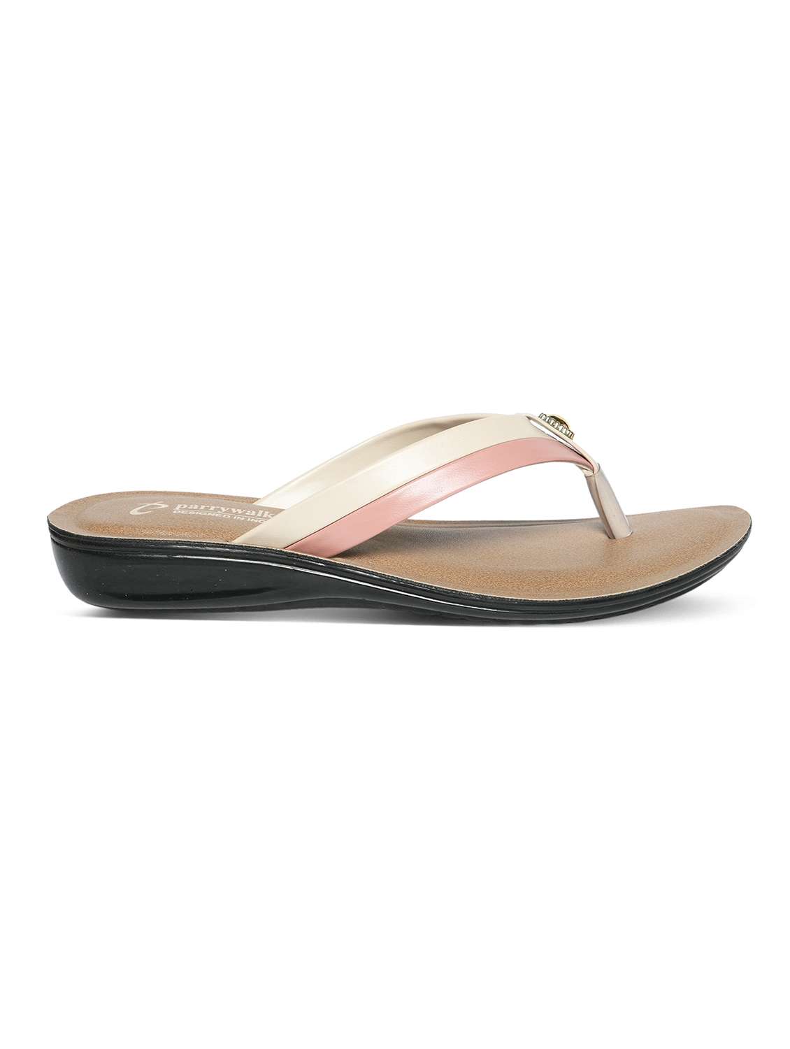 women color block toe separator flat sandal - 22543117 -  Standard Image - 3