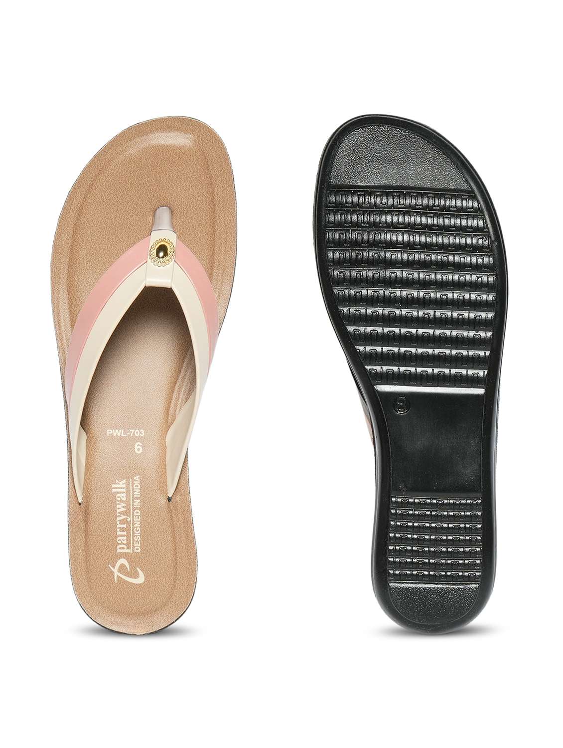 women color block toe separator flat sandal - 22543117 -  Standard Image - 5