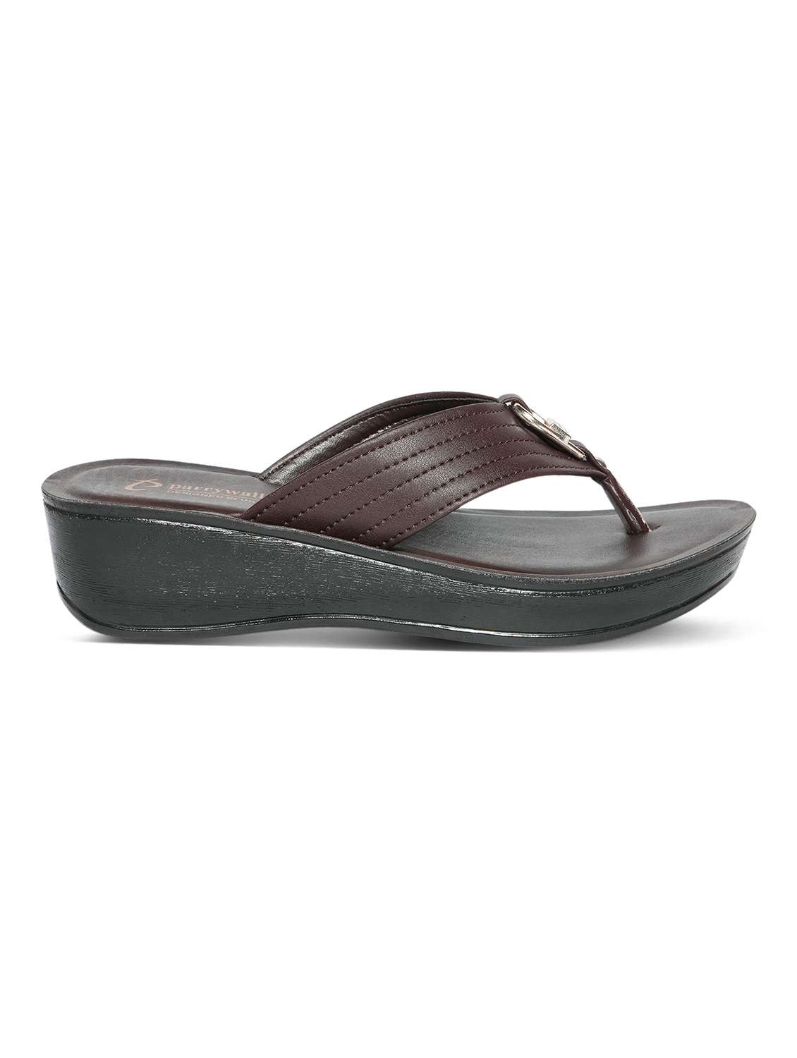 women brown toe separator wedge - 22543120 -  Standard Image - 3