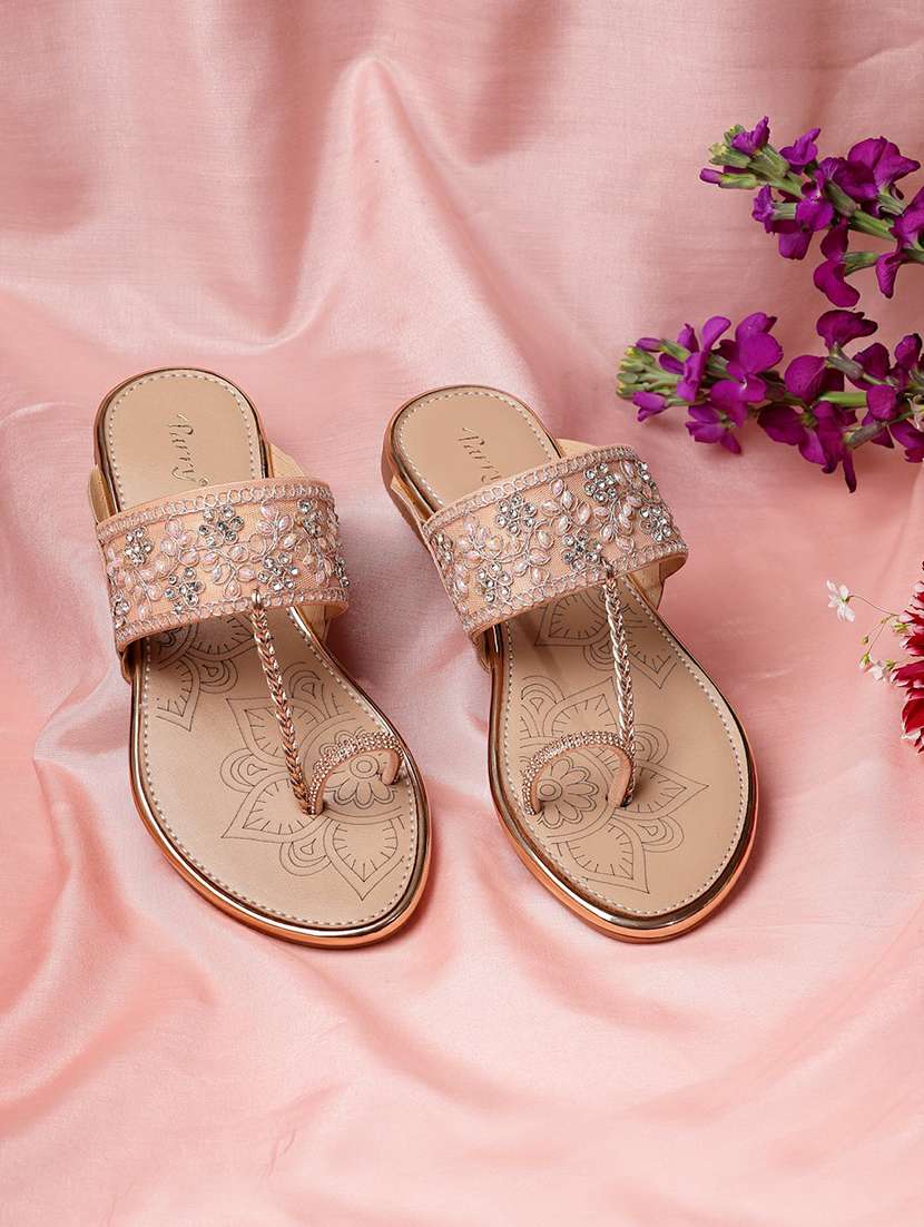 women embellished one toe sandal