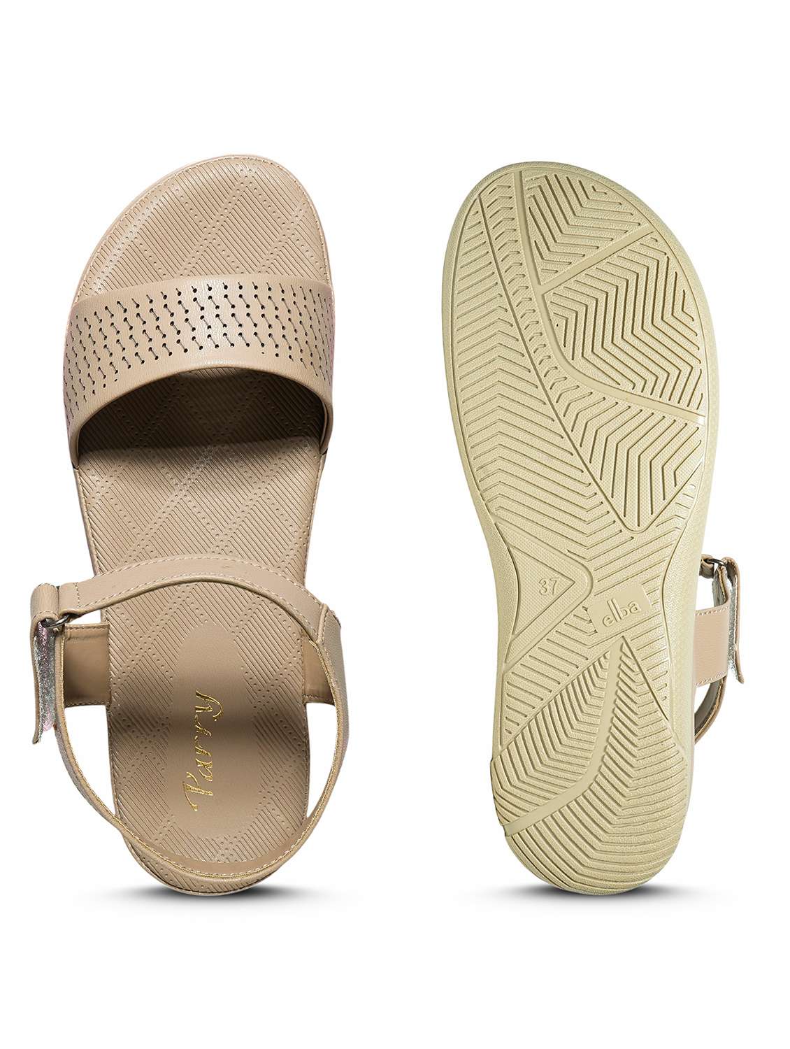 women beige ankle strap sandal - 22543128 -  Standard Image - 5