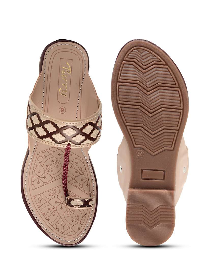 Women Textured One Toe Sandal - 22543133 -  Standard Image - 5